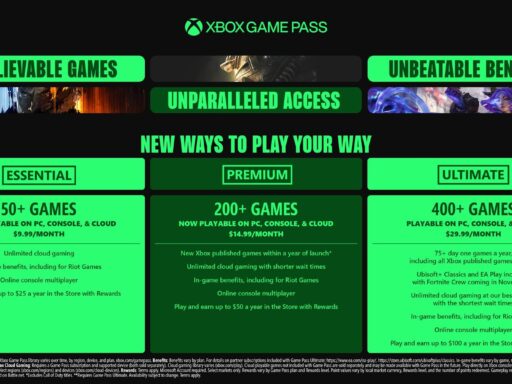 Xbox game pass introduces three new plans